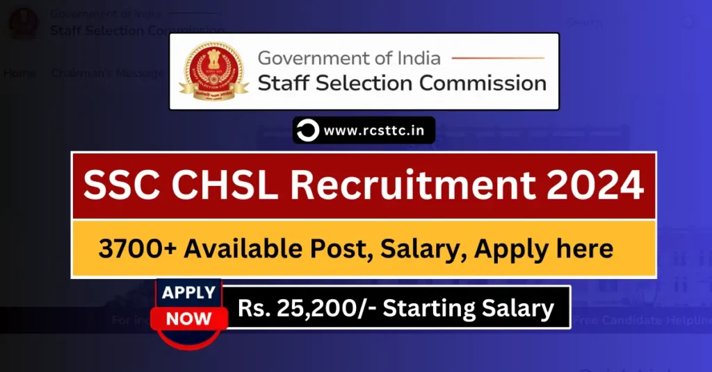 SSC CHSL Recruitment 2024 Apply Online, Notification, Eligibility Criteria, Salary Structure