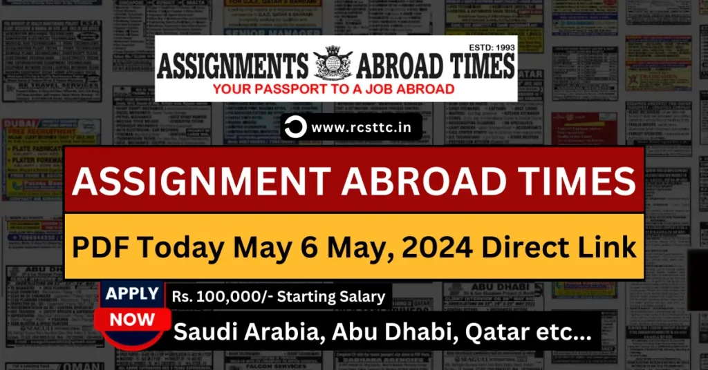 Assignment Abroad Times PDF 6 may 2024