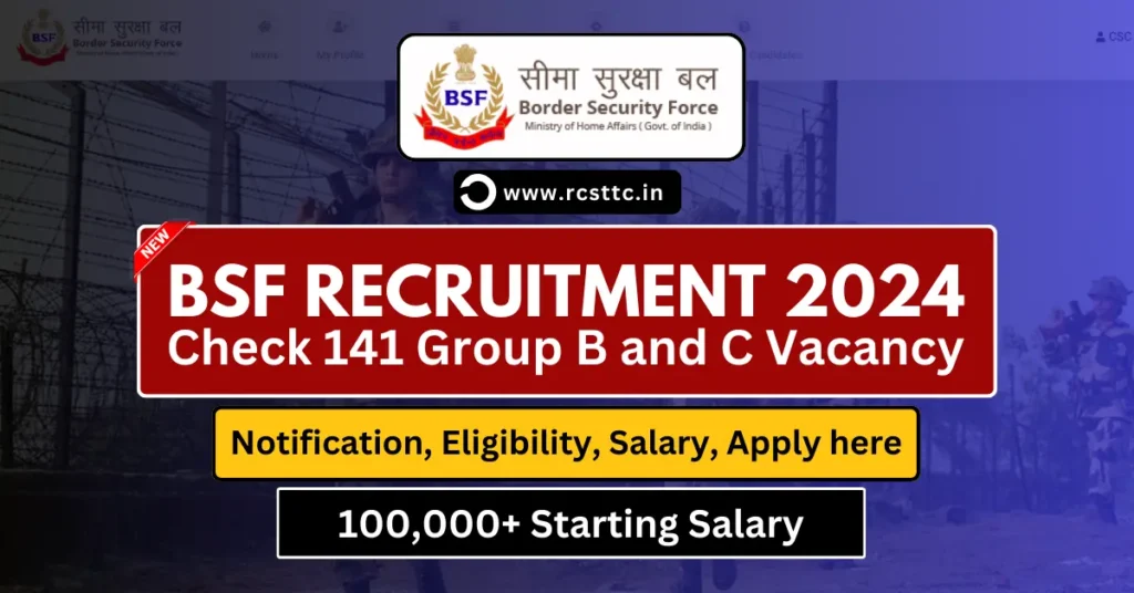 BSF Recruitment 2024 Apply Online, Check Notification, Eligibility, Salary Structure